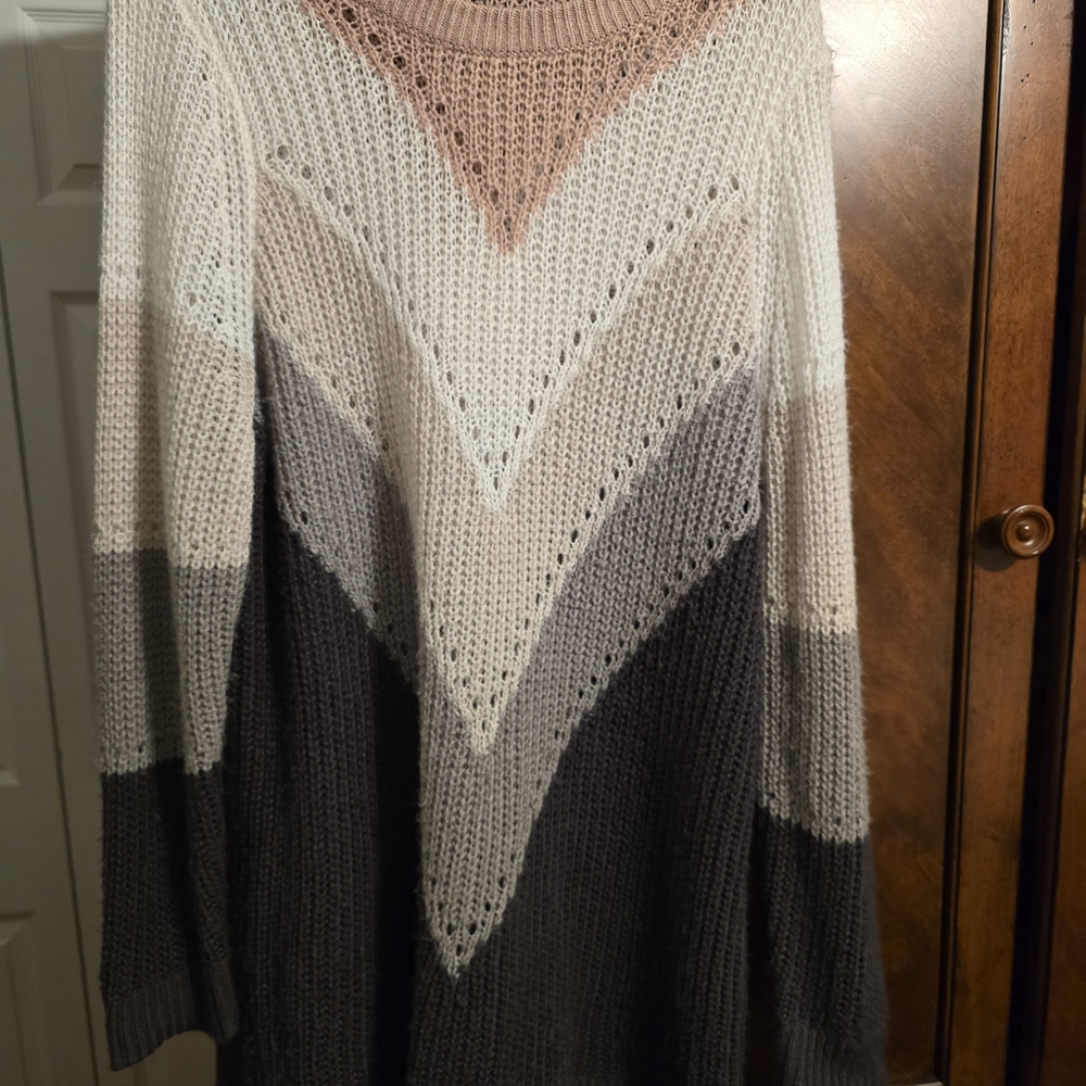 Torrid Multitone Chevron Knit Sweater